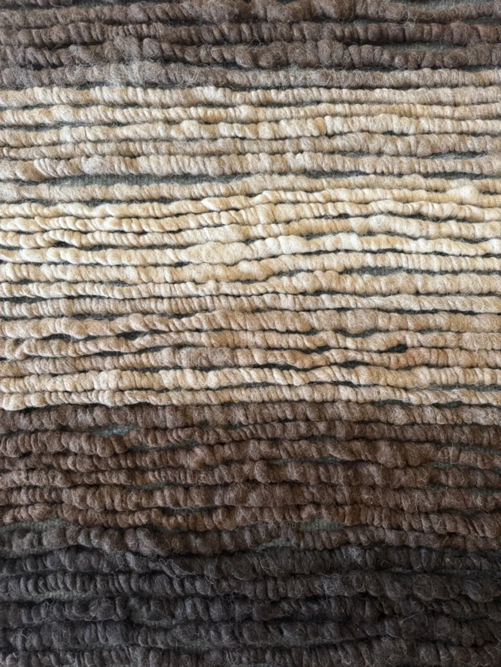 Super Bulky Core Yarn 51 Yards Brown Ombre Art Yarn Weaving Fiber Art